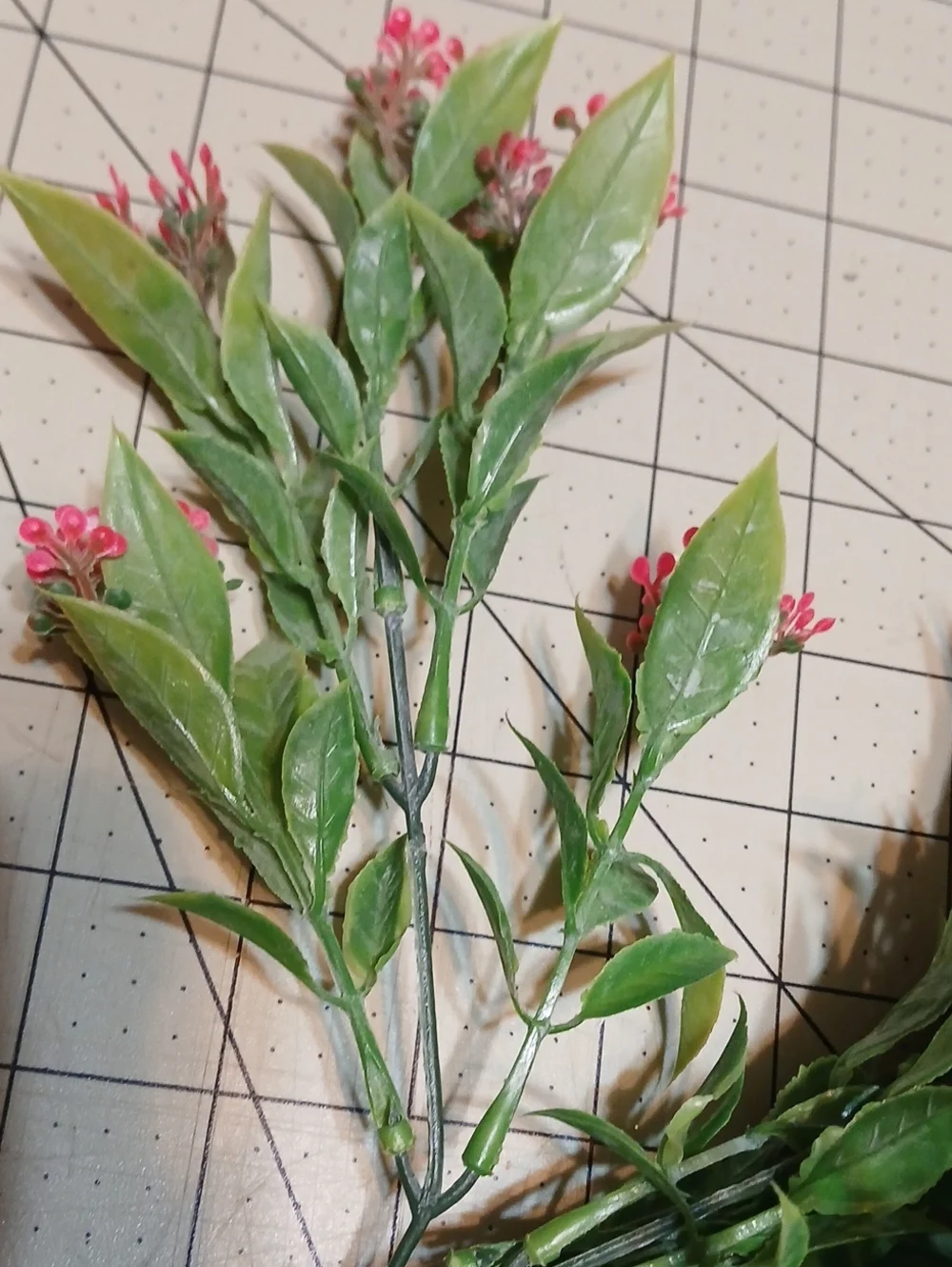 Greenery W/Pink Artificial Floral Stem Bouquet